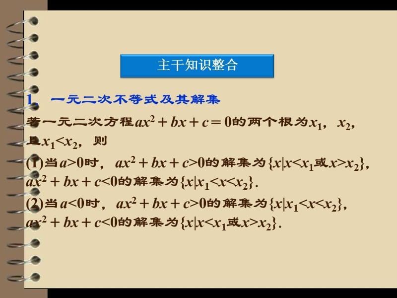 2012高考数学理专题突破课件第一部分专题一第四讲：不等式.ppt_第2页