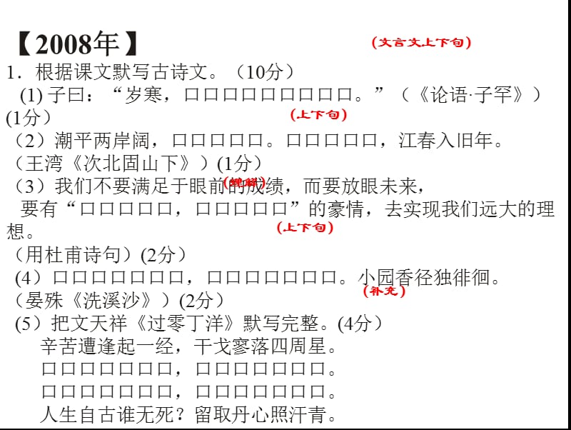 2010年中考语文古诗文默写(考前复习).ppt_第3页