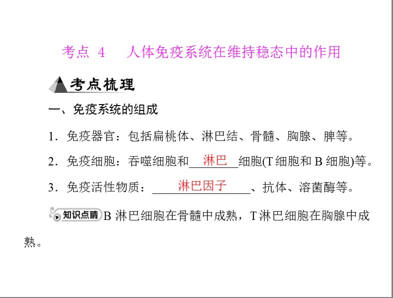 专题十四考点人体免疫系统在维持稳态中的作用.ppt_第1页