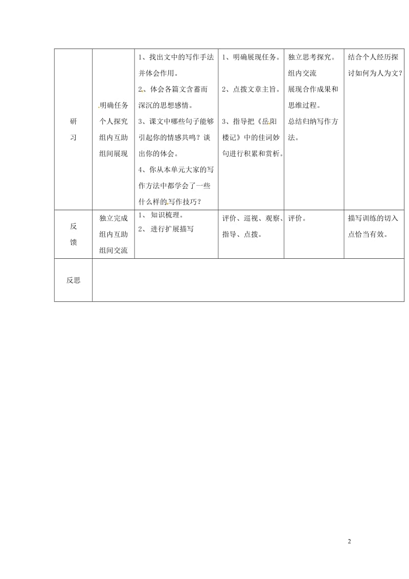 吉林省通化市八年级语文下册第六单元复习导学案无答案新版新人教版20170720143.doc_第2页