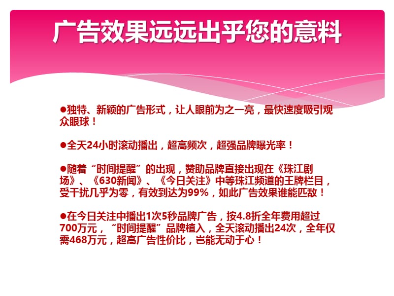 2011珠江频道“时间提醒”植入广告合作方案.ppt_第3页