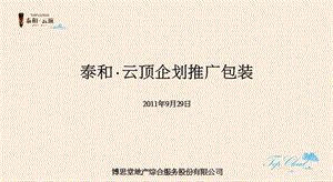 2011泰和·云顶企划推广包装96p.ppt