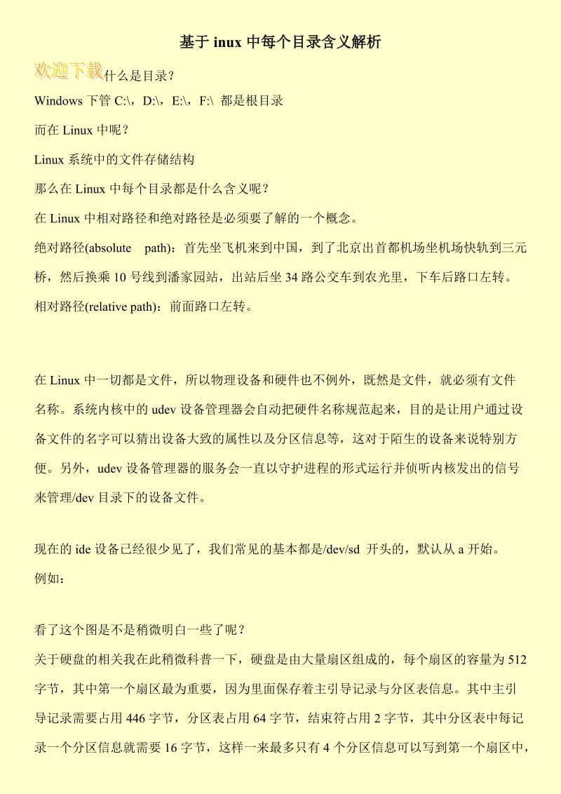 基于inux中每个目录含义解析.doc_第1页