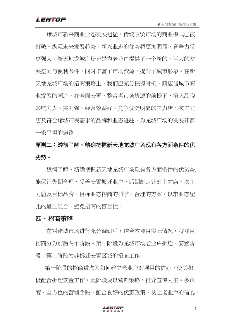 山东潍坊新天地龙城广场招商方案及执行计划(36页).doc_第3页