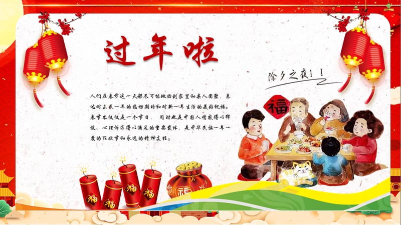 红色迎新春春节习俗课件新年PPT模板.pptx_第3页