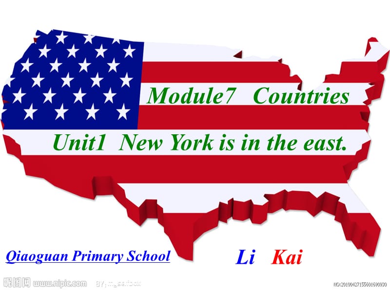 外研版小学英语四年级下册Module7 Countries Unit1 New York is in the east教学课件.ppt_第1页