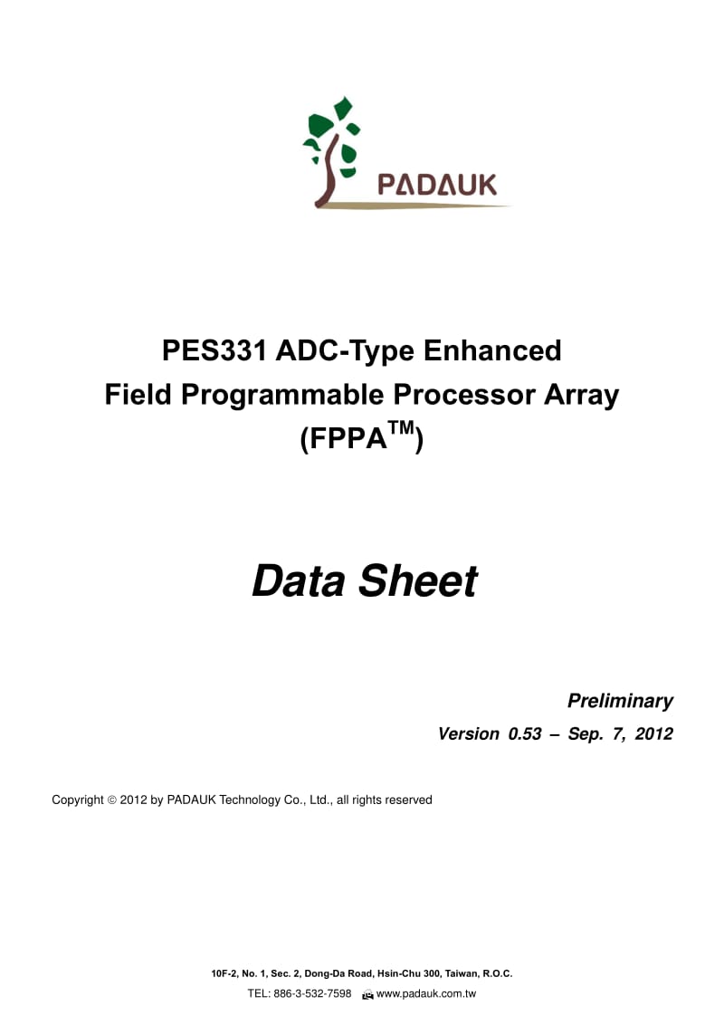 PES331 datasheet v0.53(EN).pdf_第1页