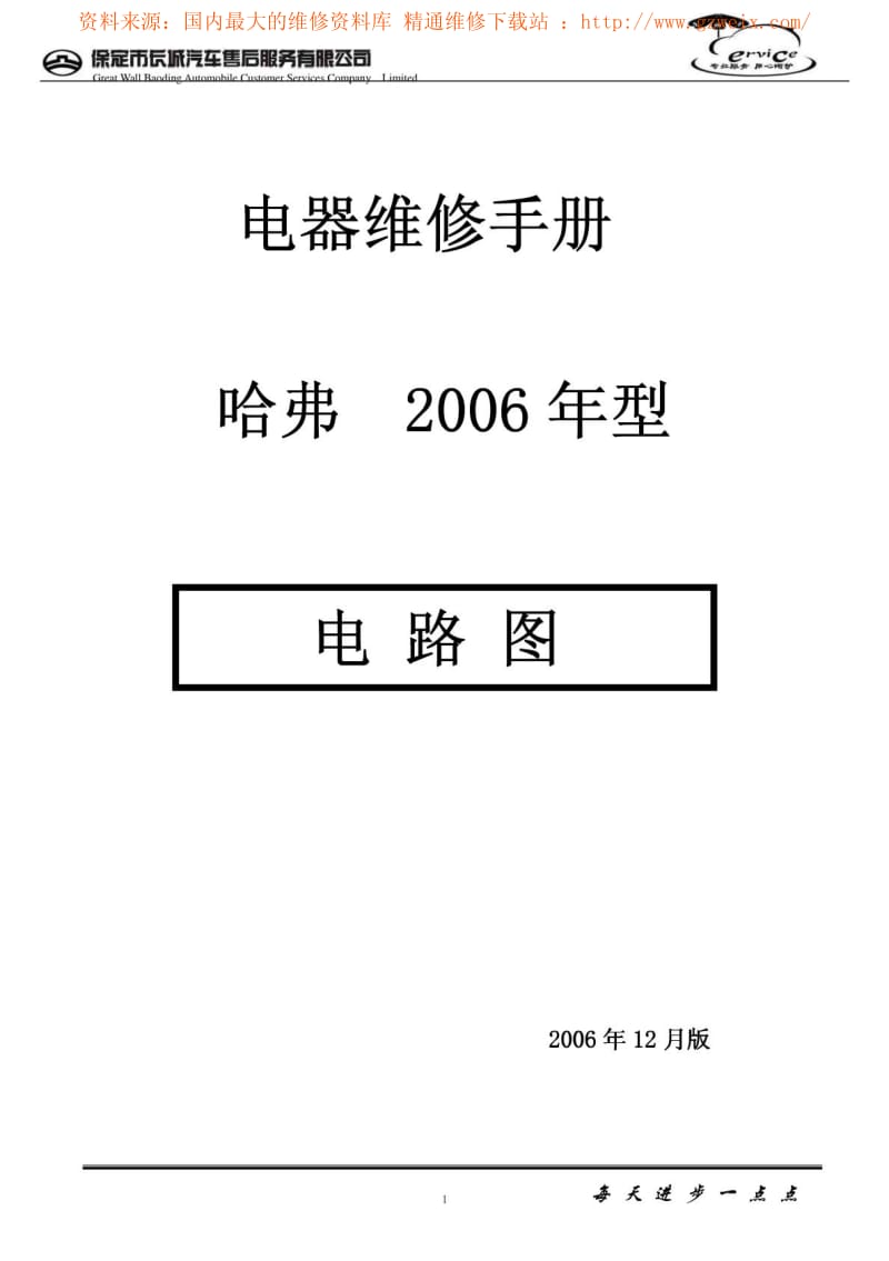 06款长城哈弗汽油电路维修手册.pdf_第1页