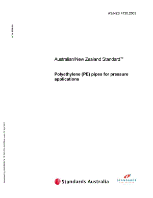 【AS澳大利亚标准】AS 4130-2003 Polyethylene (PE) pipes for pressure applications.doc