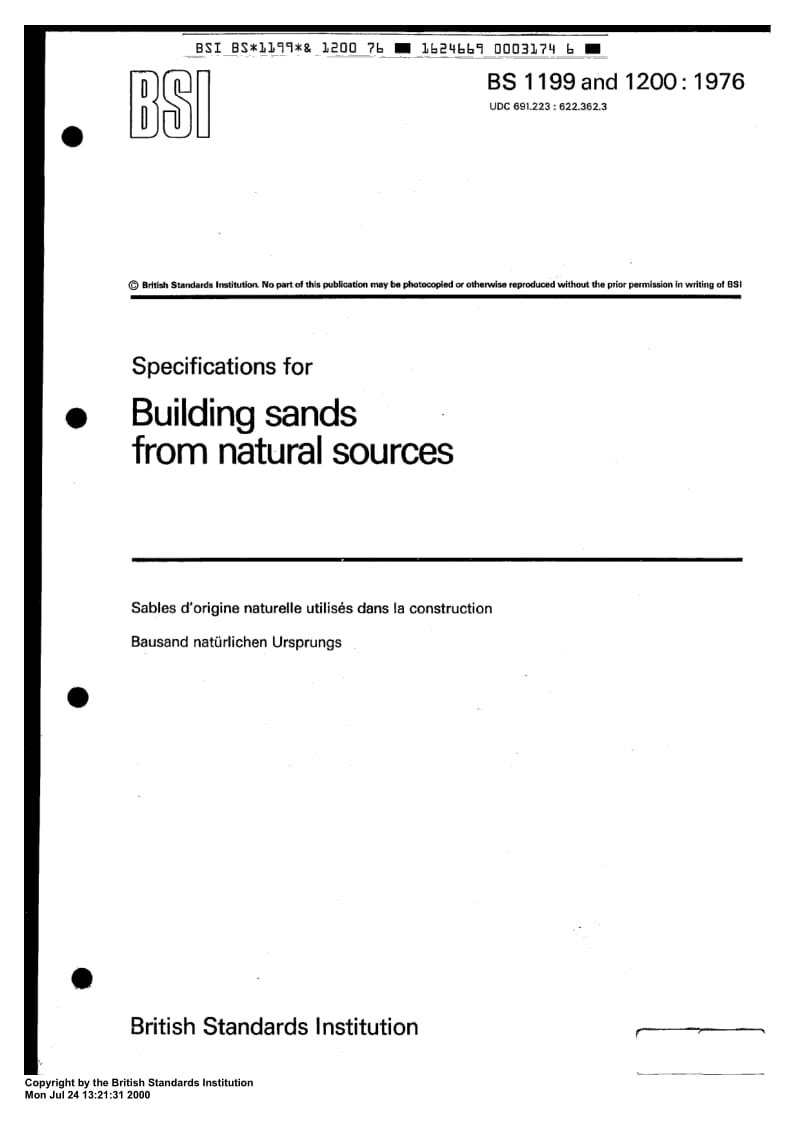 BS 1199 and 1200-1976 Specifications for building sands from natural sources.pdf_第1页