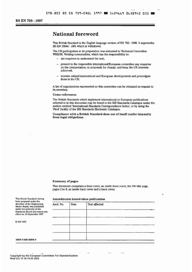 BS EN 759-1997 焊接消耗品.焊接用填充金属的交货技术条件.包括产品型式、尺寸、公差和标志1.pdf_第2页