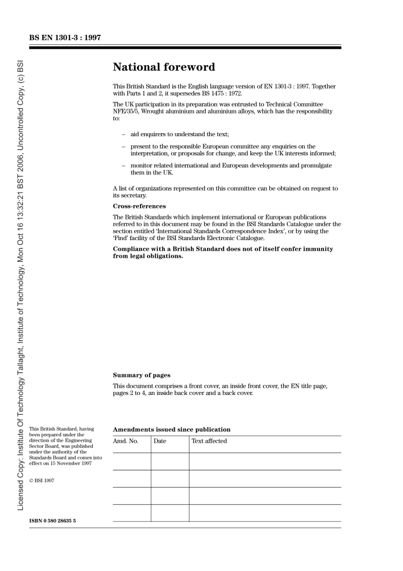 EN 1301-3-1997 铝和铝合金 拉制线材 第3部分：尺寸和公差.pdf_第2页
