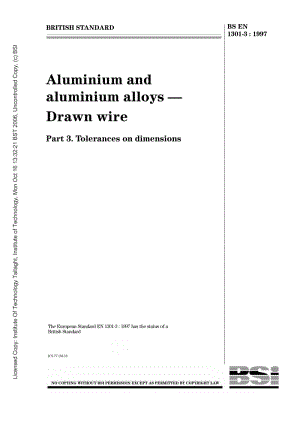 EN 1301-3-1997 铝和铝合金 拉制线材 第3部分：尺寸和公差.pdf