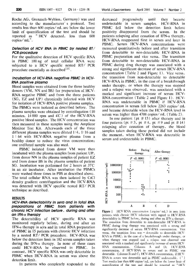 HCVRNA POSITIVITY IN PERIPHERAL BLOOD MONONUCLEAR CELLS OF PATIENTS WITH CHRONIC HCVINFECTION DOES IT REALLY MEAN VIRAL REPLICATION.pdf_第3页