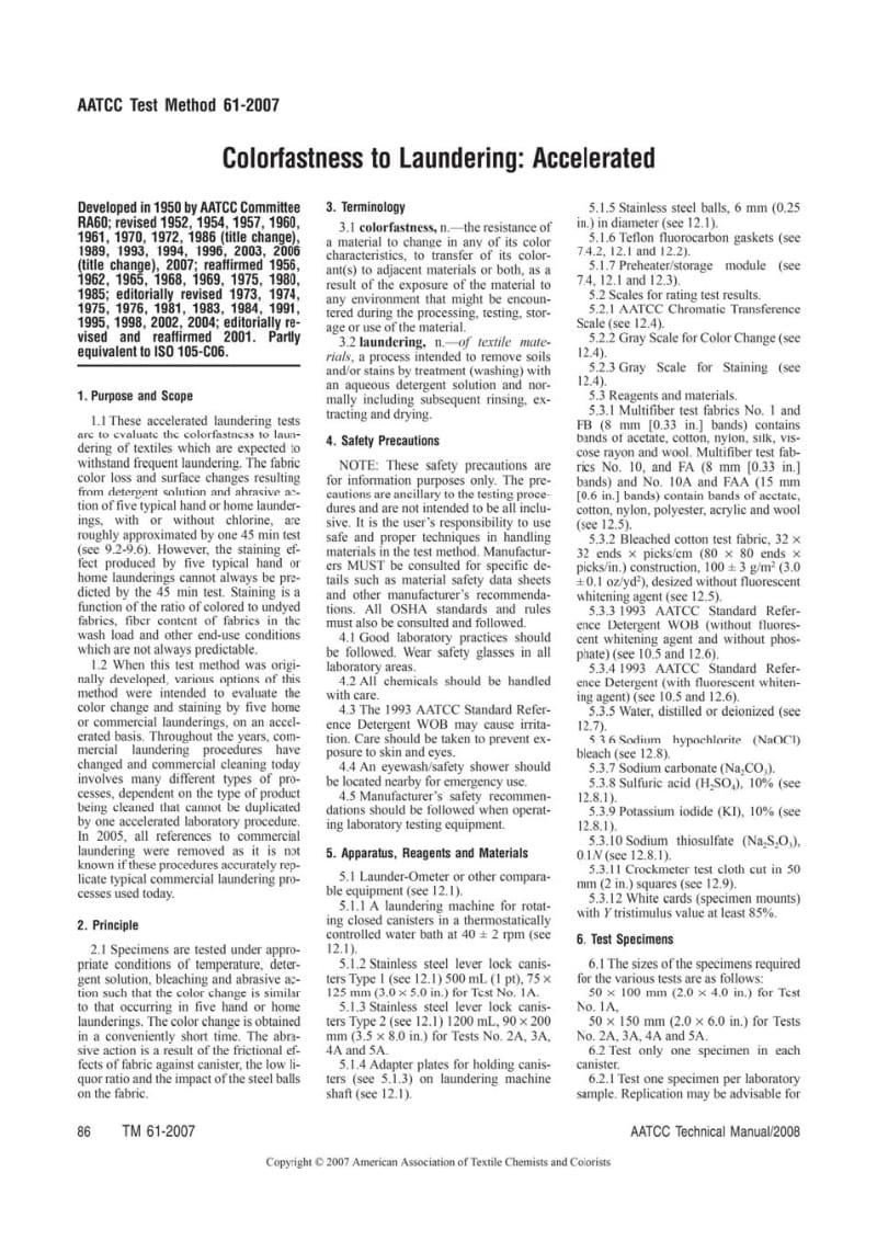 AATCC 61-2007 耐洗色牢度.pdf_第1页