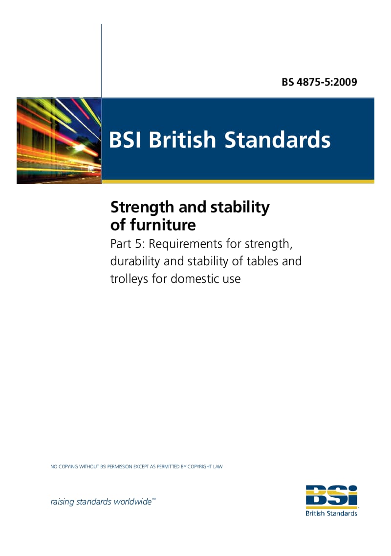 BS 4875-5-2009 家用桌子强度测试疲劳测试稳定性测试1.pdf_第1页