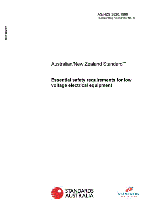 AS NZS 3820-1998 Amdt 1-2004 Essential safety requirements for low voltage electrical equipment.pdf