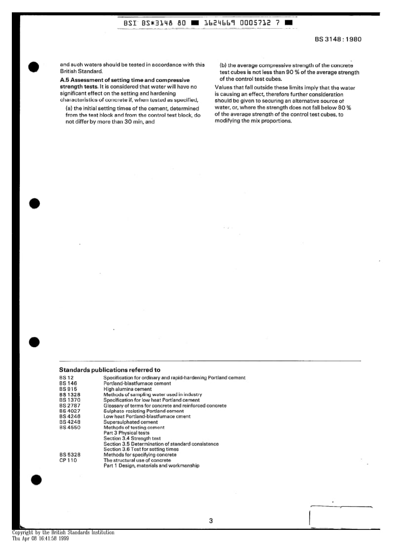 BS 3148-1980 Methods of test for water for making concrete (including notes on the suitability of the water).pdf_第3页