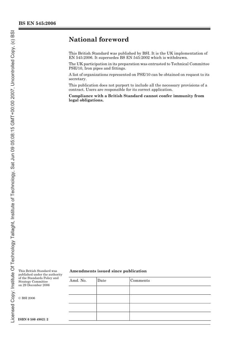 BS EN 545-2006 给水管线用球墨铸铁管、管件、附件及接头的要求与试验方法.pdf_第2页