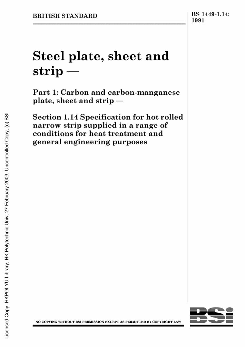 BS 1449-1-14-1991 Steel plate, sheet and strip — Part 1 Carbon and carbon-manganese plate, sheet and strip — Section 1.14.pdf_第2页