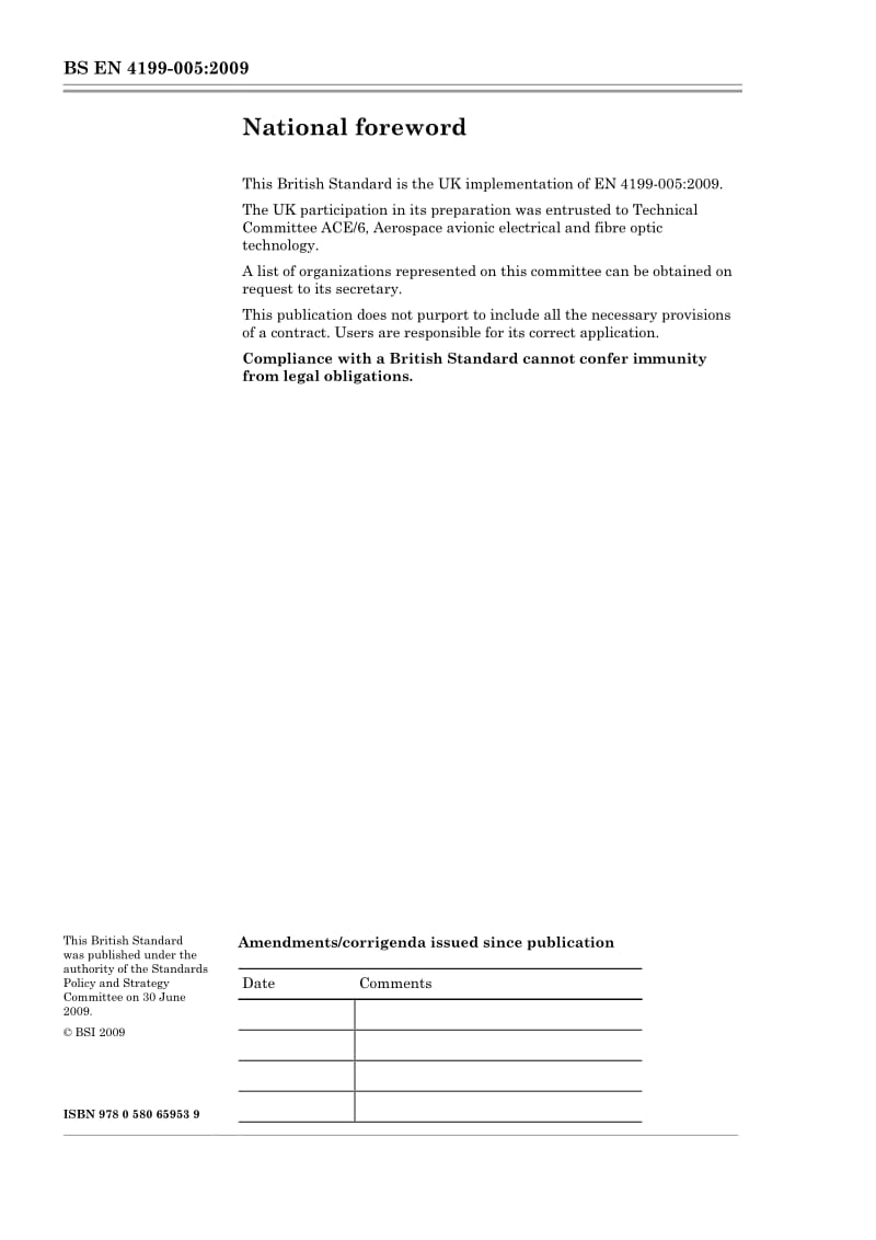 BS EN 4199-005-2009 Aerospace series — Bonding straps for aircraft Part 005 Flat braid conductors copper, tin plated -65 °C up to 150 °C and copper, nickel plated,.pdf_第2页