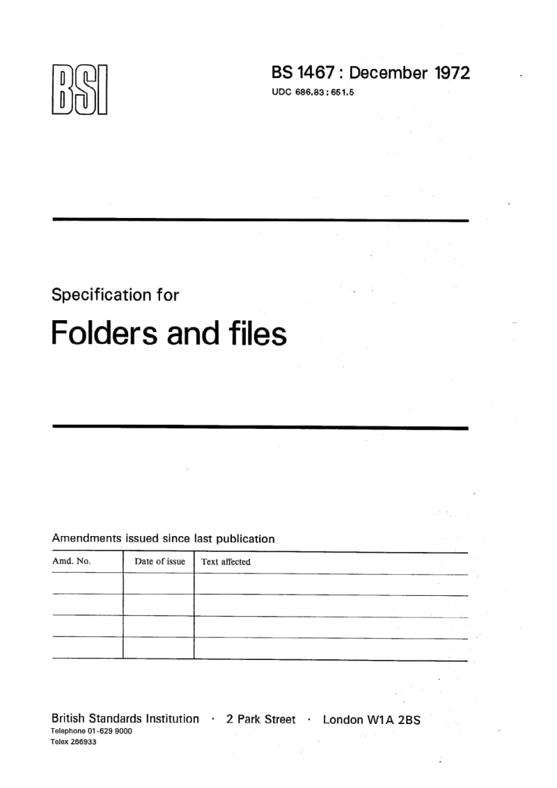 BS 1467-1972 文件夹与文档规范1.pdf_第1页