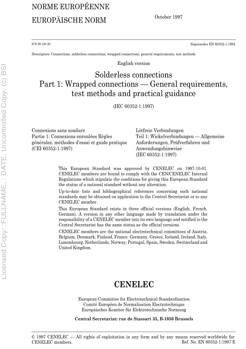 BS EN 60352-1-1998 无焊连接.环绕连接.一般要求、试验方法和实用指南1.pdf_第3页