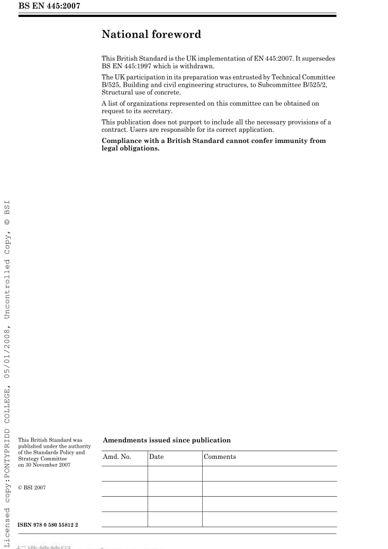 BS EN 445-2007 Grout for prestressing tendons — Test methods1.pdf_第2页