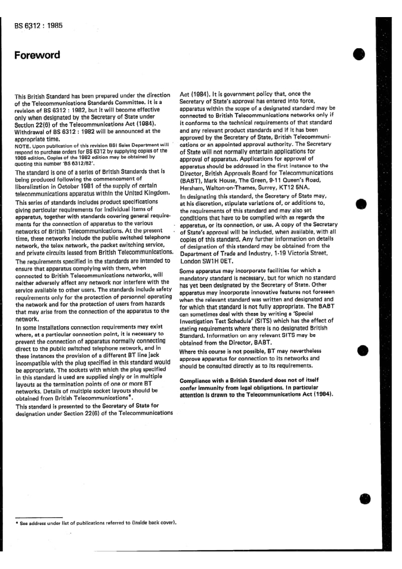 BS 6312-1985 模拟电信接口联接器.插头规范.pdf_第2页