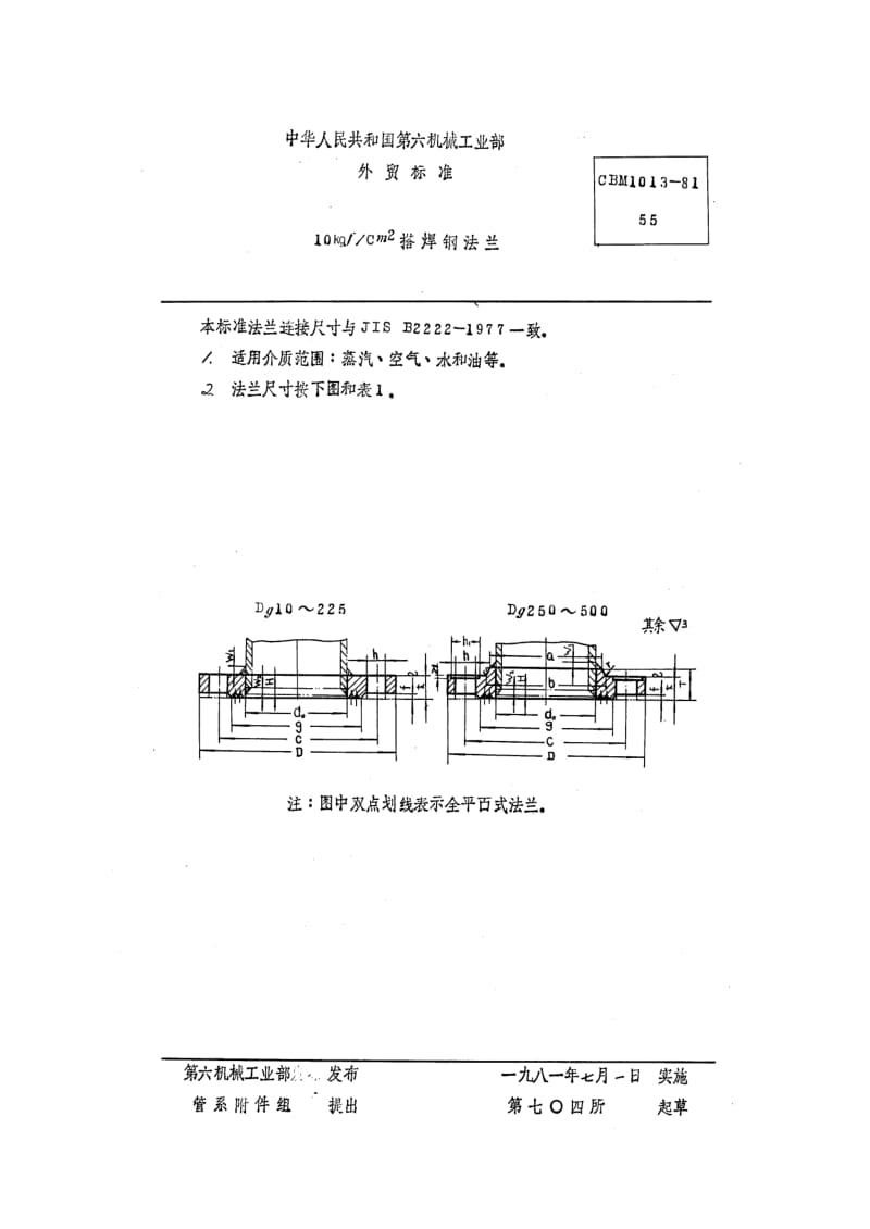 CBM 1013-81 10kgf-cm2搭焊钢法兰.pdf.pdf_第1页