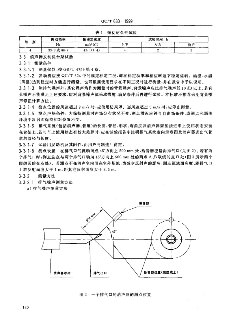 62189汽车排气消声器性能试验方法 标准 QC T 630-1999.pdf_第3页