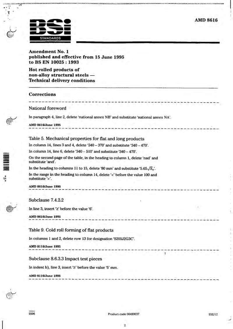 BS EN 10025-1993 非合金结构及交货技术条件.pdf_第3页