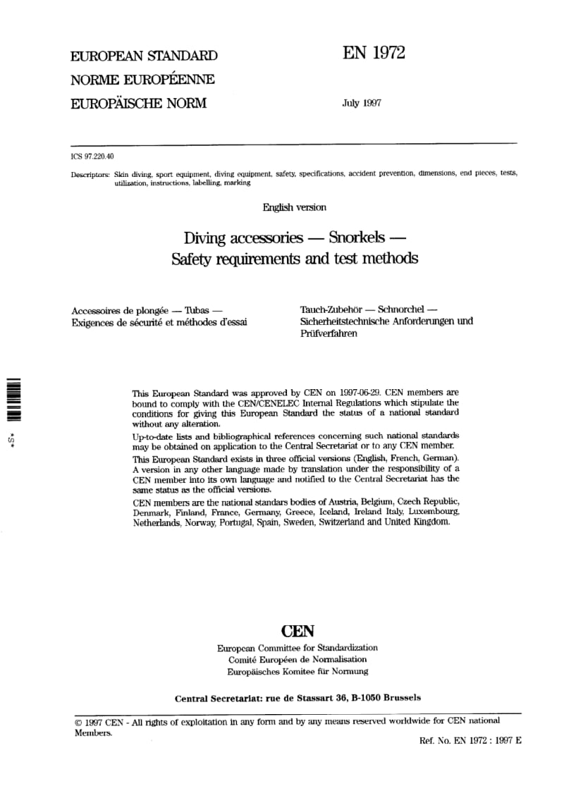 BS EN 1972-1997 Diving accessories. Snorkels. Safety requirements and test methods.pdf_第3页