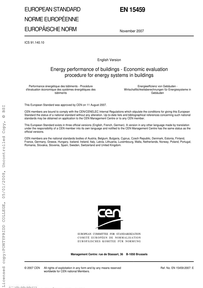 BS EN 15459-2007 Energy performance of buildings — Economic evaluation procedure for energy systems in buildings1.pdf_第3页