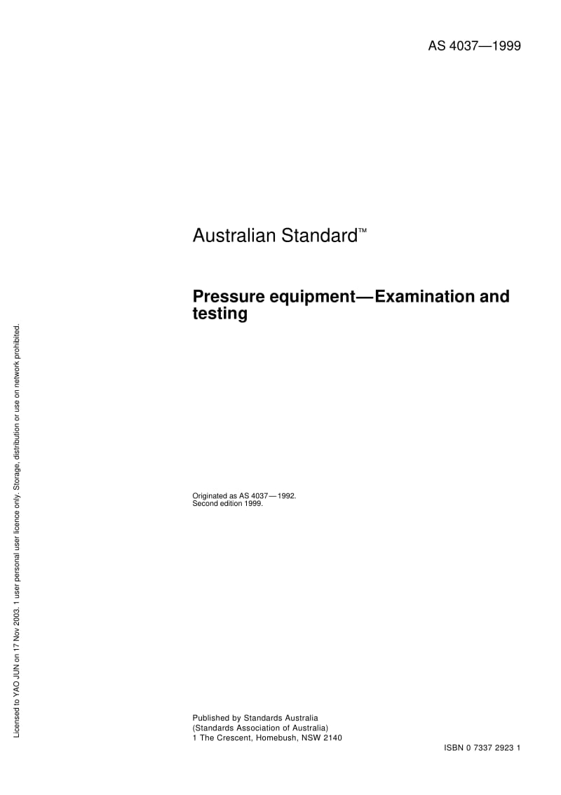 AS 4037-1999 Pressure equipment - Examination and testing1.pdf_第3页