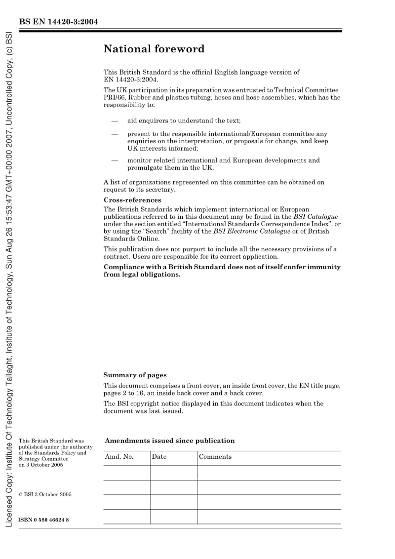 BS EN 14420-3-2004 Hose fittings with clamp units. Clamp units, bolted or pinned.pdf_第2页