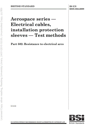 BS EN 6059-502-2009 航空航天系列.安装电缆.保护套.试验方法.电弧阻力.pdf