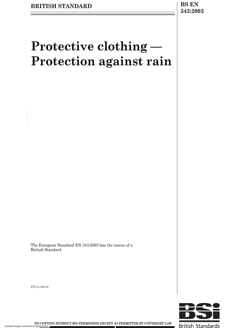 BS EN 343-2003 防护服 防雨1.pdf_第1页