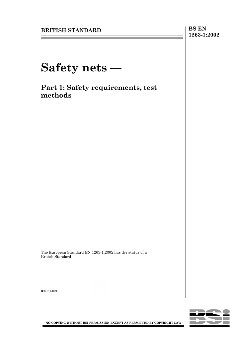 BS EN 1263-1-2002 安全网.安全性要求.试验方法.pdf_第1页