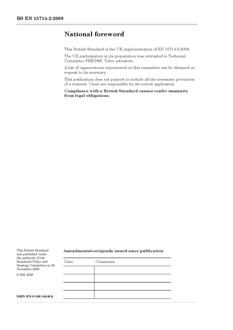 BS EN 15714-2-2009 工业阀门.执行器.第2部分：工业阀门电动执行机构.基本要求.pdf_第2页