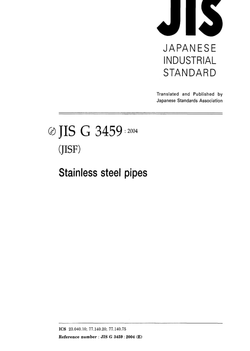 JIS G3459-2004 英文版 不锈钢钢管.pdf_第2页