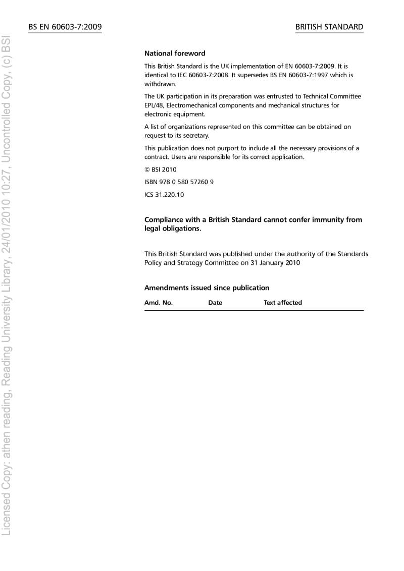 BS EN 60603-7-2009 电子设备连接器.8路非屏蔽活动和固定连接器的详细规范.pdf_第2页