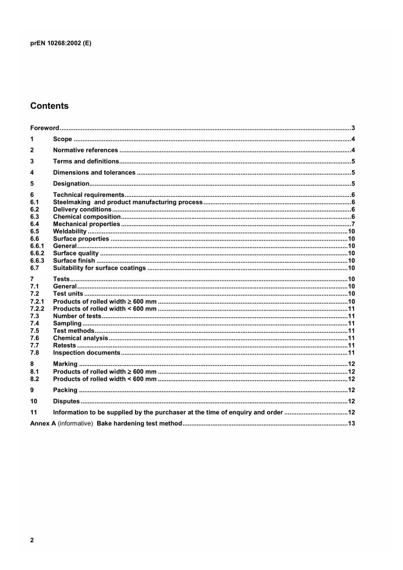DRAFT prEN 10268-2002 微型合金钢制冷变形用高延展极限冷轧平面产品.交货技术要求.pdf_第2页