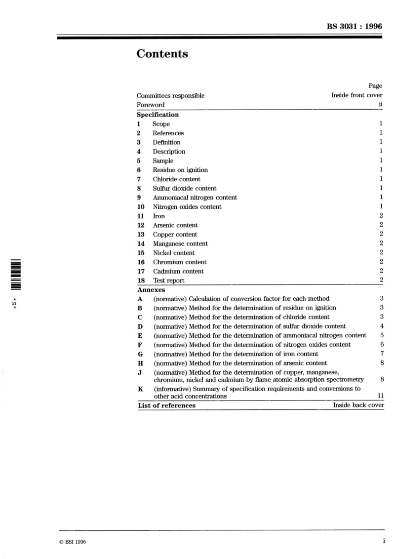 BS 3031-1996 Sulfuric acid used in lead-acid batteries.pdf_第3页