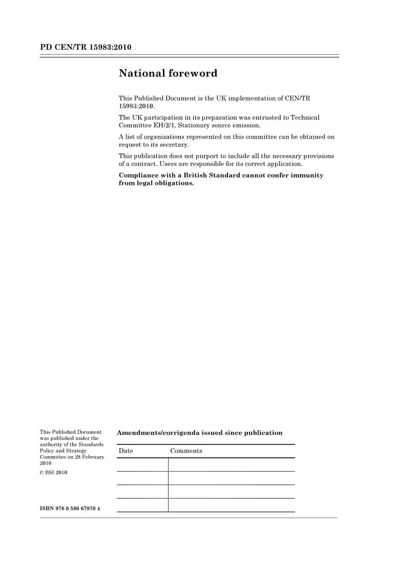 BS PD CEN TR 15983-2010 固定源排放.EN 14181-2004标准指南1.pdf_第2页