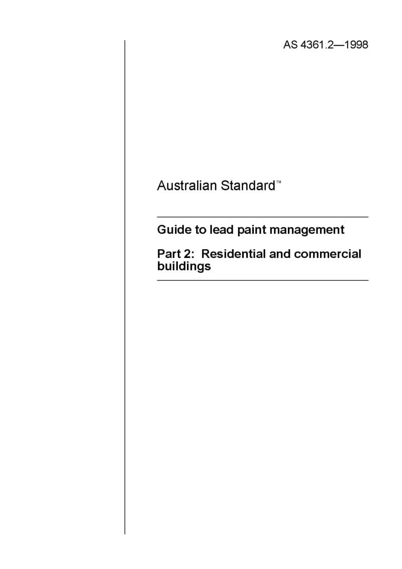 AS 4361.2-1998 Guide to lead paint management Part 2 Residential and commercial buildings.pdf_第1页