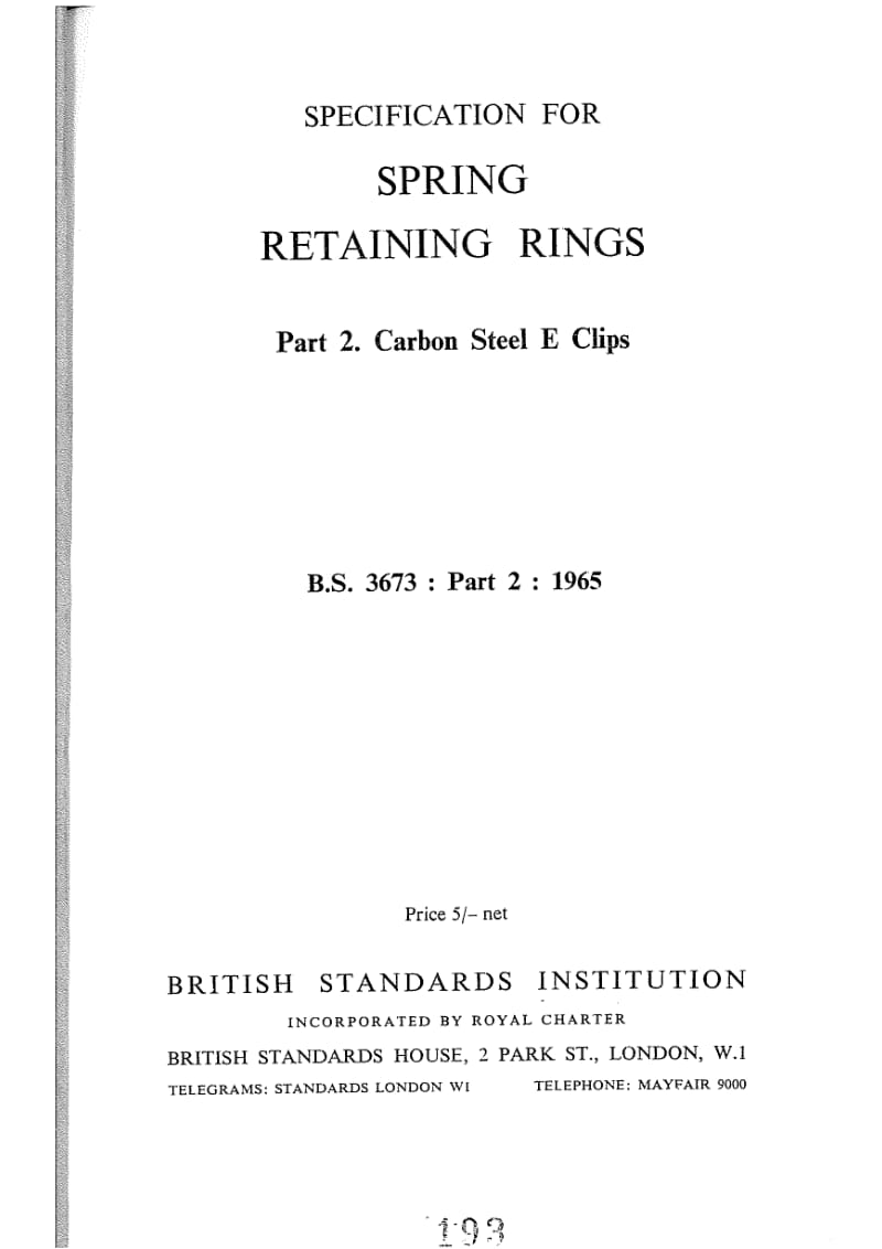 BS 3673-2-1965 弹簧固定环规范.第2部分碳素钢E 型卡箍.pdf_第2页