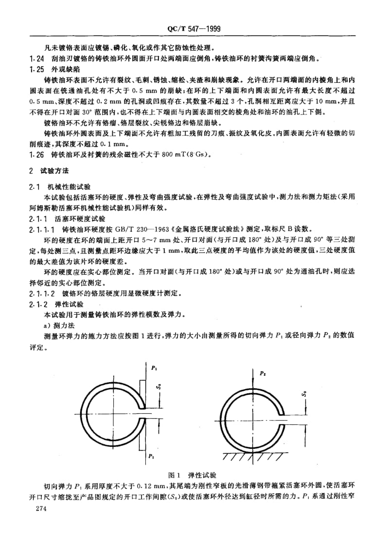 62242汽车发动机螺旋衬簧铸铁油环技术条件 标准 QC T 547-1999.pdf_第3页