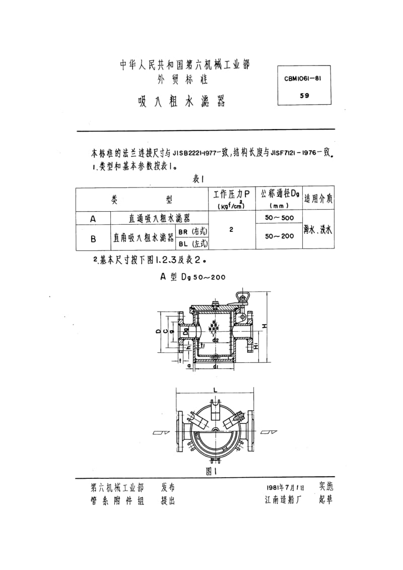 63501吸入粗水滤器 标准 CBM 1061-1981.pdf_第1页