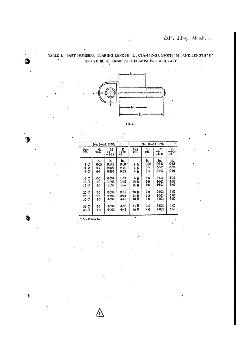BS SP 114-1955 Specification for eye bolts (unified threads) for aircraft.pdf_第3页